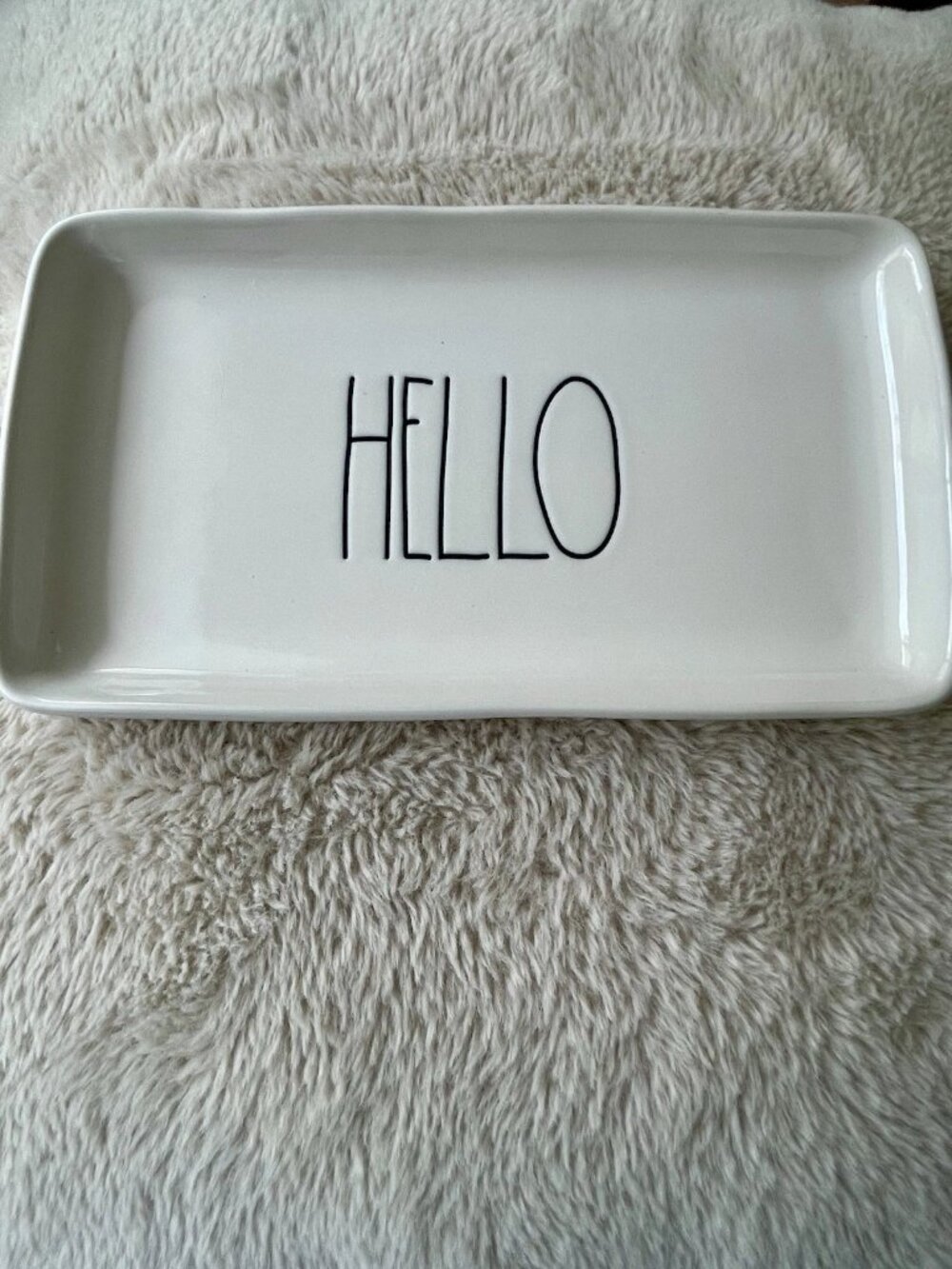 SALE! NWOT RAE DUNN Serving Platter - HELLO Size (~9” x 5”)